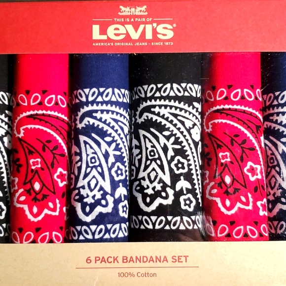 Levi's Other - 🧿 NIB LEVIS 6 PACK BANDANA SET